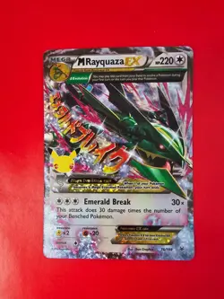 POKEMON TCG MEGA M RAYQUAZA EX 76/108 HOLO NM CELEBRATIONS - Image 3