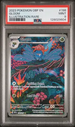 2023 POKEMON OBF EN-OBSIDIAN FLAMES ILLUSTRATION RARE #198 GLOOM PSA 9 - Image 1