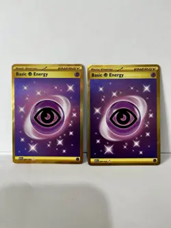 Basic Psychic Energy 207/165 Hyper Rare Gold Scarlet & Violet 151 Pokemon X2 Lot - Image 1