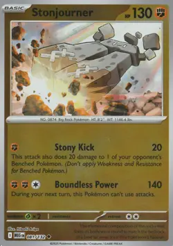 POKEMON - STONJOURNER - 081/132 - MEGA EVOLUTION - REVERSE HOLO - Image 1