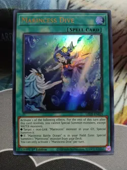 Yugioh Marincess Dive Ultra Rare LED9-EN035 1st Ed Near Mint - Image 1