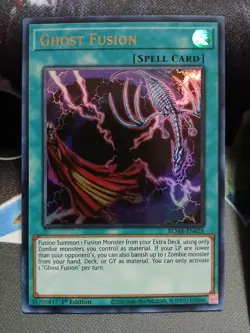 Yugioh Ghost Fusion Ultra Rare BLMR-EN026 1st Edition Near Mint - Image 1