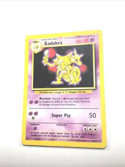 KADABRA - 32/102 - Base Set - 4th Print - 1999-2000 - Pokemon Card - MP - Image 1