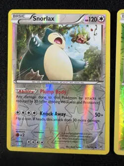 Snorlax 118/162 Chespin 9/162 Breakthrough Reverse Holo Pokemon Story Cards - Image 3