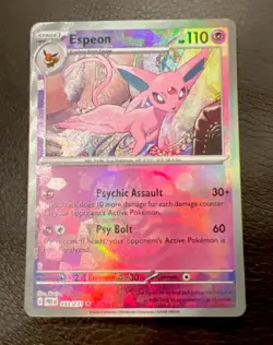 Pokemon Card Espeon 033/131 Prismatic Evolutions Master Ball Near Mint - Image 1