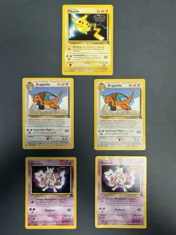 1999 Dragonite #5 Black Star Promo WB First Movie WOTC Pokemon Card - Image 1