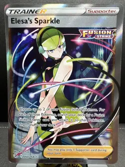 Pokemon English TCG Card Fusion Strike Elesa's Sparkle 260/264 Full Art - Image 2