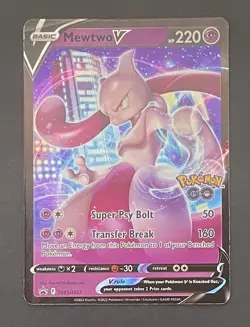 Pokemon Card Mewtwo V SWSH223 Black Star Promo - Near Mint - Image 1