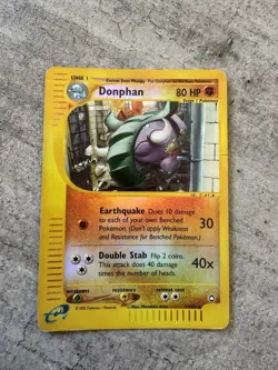Pokemon Card Donphan Aquapolis Reverse Holo Rare 7/147 - MP - Image 1