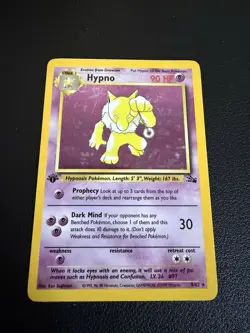 Pokemon TCG Hypno Holo First Edition Rare Card 8/62 Fossil Set - Image 2