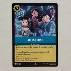 All Is Found 178/204 Disney Lorcana Archazia's Island Regular Rare Card NM - Image 1