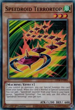LED8-EN009 SPEEDROID TERRORTOP COMMON 1ST EDITION YuGiOh CARD - Image 1