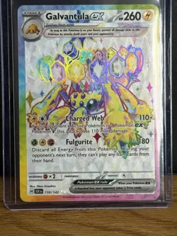 Pokemon TCG Galvantula EX Stellar Crown Ultra Rare Card 159/142 NM/M Condition - Image 1