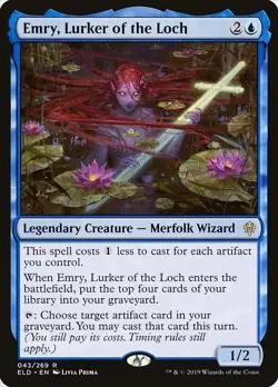 Emry, Lurker of the Loch Regular - Throne Of Eldraine MTG-LP - Image 1
