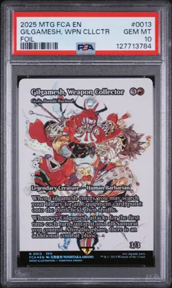 2025 MTG FINAL FANTASY: THROUGH THE AGES FOIL GILGAMESH, WEAPON COLLECTOR PSA 10 - Image 1