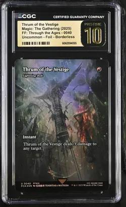 LIGHTNING BOLT Final Fantasy Through Ages Thrum of the Vestige Foil CGC 10 - Image 1
