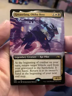 Magic the Gathering (mtg): NEO: Greasefang, Okiba Boss (Extended Art) - Rare ... - Image 1