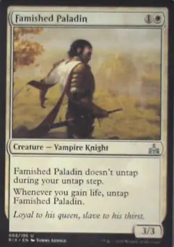 Famished Paladin - Rivals of Ixalan: #8, Magic: The Gathering Nm R217 - Image 1