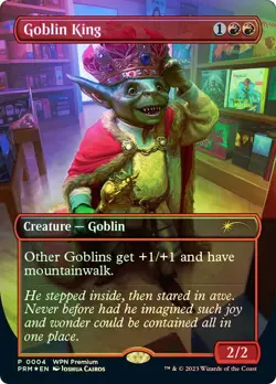 MTG FOIL Goblin King WPN Premium Borderless - Promo: General # - Image 1