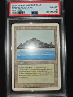 1994 MTG REVISED TROPICAL ISLAND PSA 8 - Image 1