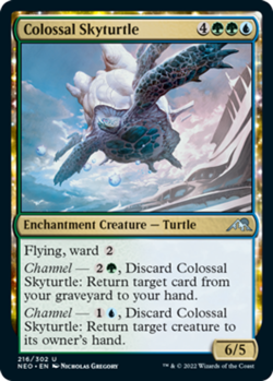 Colossal Skyturtle Light Play, English Magic the Gathering MTG Kamigawa: Neon Dy - Image 1