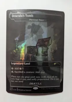 1x Dracula's Tomb Phyrexian Tower Borderless Foil NM - Secret Lair Magic MTG x1 - Image 1