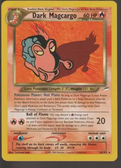Pokemon Card - Dark Magcargo Neo Destiny 18/105 Rare - Image 1