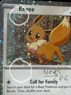 BLEED ERROR SWIRL 3x Eevee SVP 200 Promo Cosmo Swirl Pokemon Destined Rivals NM - Image 1