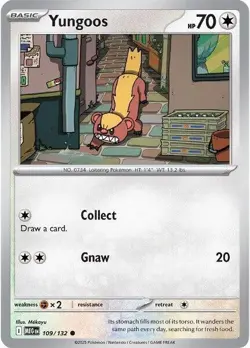 Yungoos 109/132 - ME01: Mega Evolution - Common - Pokemon TCG - NM - Image 1