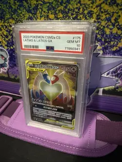 2023 Pokemon Chinese CSM2a CS #175 Tag Team Latias & Latios GX SR PSA 10 - Image 1