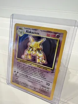 ✨ Pokemon TCG Alakazam Holo Rare Base Set 1/130- Vintage WOTC 1999 - HP 80 - Image 2