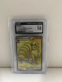 CGC 10 GEM MINT Ninetales EX 186/165 Ultra Rare Scarlet & Violet Pokemon 151 - Image 1
