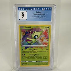2020 Pokemon SWSH Celebi 009 Vivid Voltage PSA 9 MINT - Image 1