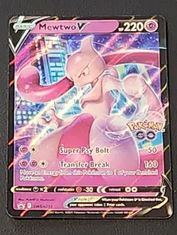 Mewtwo v SWSH223 Sword & Shield Pokemon Go Holo Promo Pokemon TCG NM - Image 1