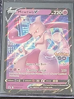 Mewtwo v SWSH223 Sword & Shield Pokemon Go Holo Promo Pokemon TCG NM - Image 3
