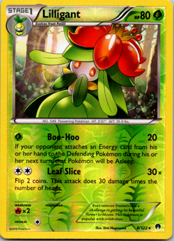 Reverse Holo Lilligant 8/122 Rare XY - BREAKpoint Pokemon TCG Near Mint NM - Image 1