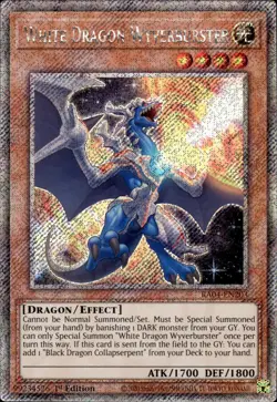 White Dragon Wyverburster - Platinum Secret Rare 1st Ed RA04-EN203 - NM - YuGiOh - Image 1
