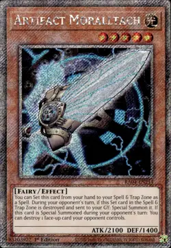 Artifact Moralltach - Platinum Secret Rare 1st Edition RA04-EN214 - NM - YuGiOh - Image 1