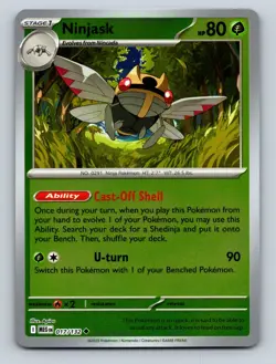 Ninjask Reverse Holo Mega Evolution #017/132 Pokemon Card - Image 1