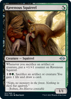 Ravenous Squirrel x1 NM Magic the Gathering 1x Modern Horizons 2 mtg card - Image 1