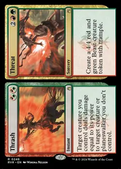 Thrash // Threat - Foil x1 NM Magic the Gathering 1x Ravnica Remastered mtg card - Image 1