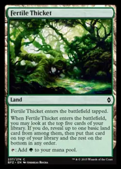 Fertile Thicket x1 NM Magic the Gathering 1x Battle for Zendikar mtg card - Image 1