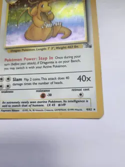 Dragonite - 4/62 - Pokemon Fossil Unlimited Holo Rare Card - Image 3
