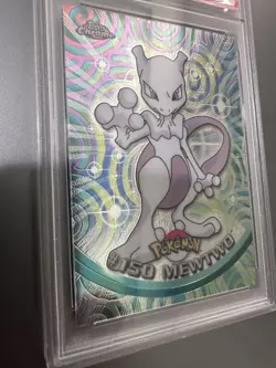 2000 Topps Pokemon Chrome Mewtwo Pokemon TV Card #150 PSA GEM-MT 10 - Image 3
