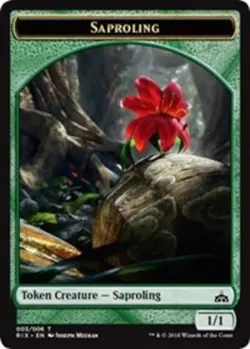 Saproling Token (003) x1 NM Magic the Gathering 1x Rivals of Ixalan mtg card - Image 1
