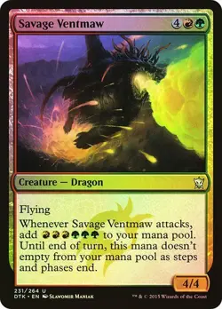 Dragons of Tarkir MTG Foil Savage Ventmaw Magic - Image 1