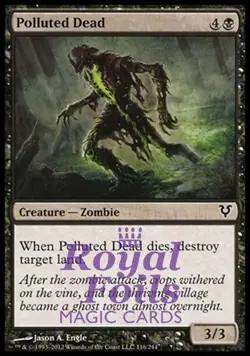 Polluted Dead 3x FOIL AVR MTG Avacyn Restored Common MINT black - Image 1