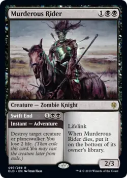 Murderous Rider // Swift End x1 Magic the Gathering 1x Throne of Eldraine mtg ca - Image 1