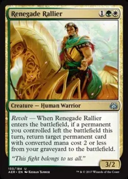 Renegade Rallier x1 NM Magic the Gathering 1x Aether Revolt mtg card - Image 1