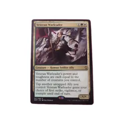 MTG Magic The Gathering Veteran Warleader Human Soldier Card Duel Decks 027/080 - Image 1